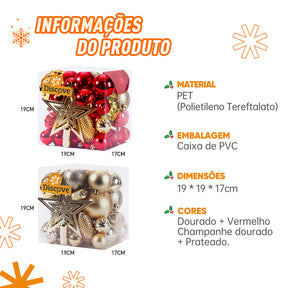 Kit de Enfeites para Arvore de Natal