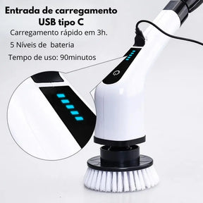 Esfregão Elétrico Multifuncional 3 em 1 - SpinClean Pro